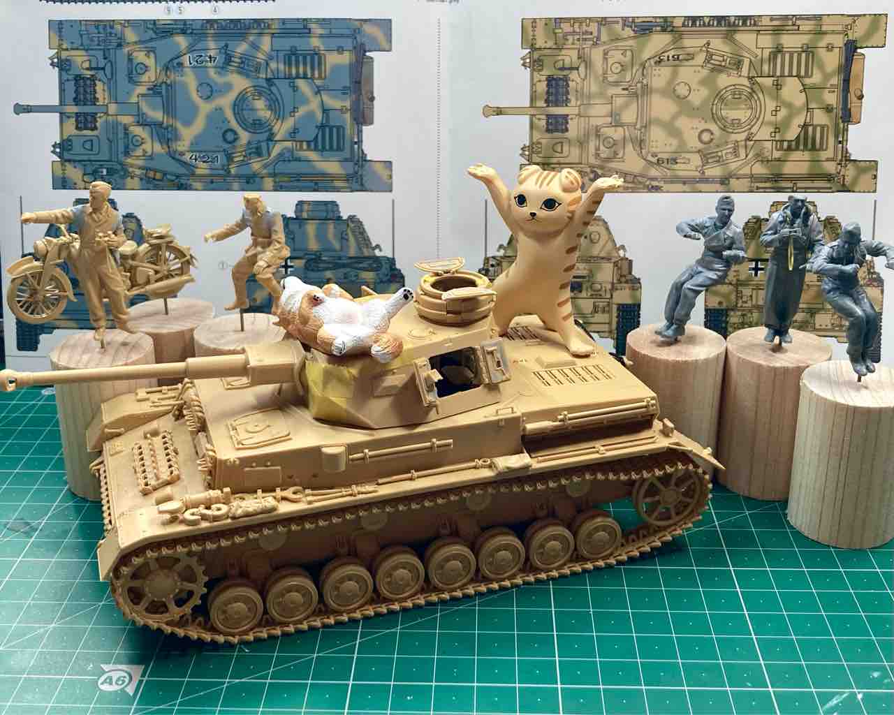 戦車 ドイツ 軍 バイク 兵 タミヤ 1 35 ドイツIV号戦車G型初期生産