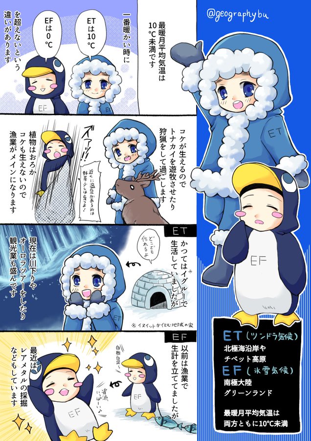 ケッペンちゃん 紹介 Df Dw Et Efちゃん 地理おた部 高校地理お助け部 ケッペンちゃん 紹介 Df Dw Et Efちゃん 地理おた部 高校地理お助け部