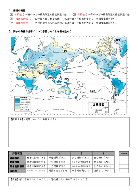 2節Ⅰ 気温・降水と人々の生活-4