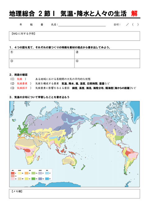 2節Ⅰ 気温・降水と人々の生活-3