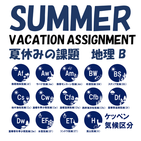 夏課題 ケッペン気候区分学習プリント 地理おた部 高校地理お助け部