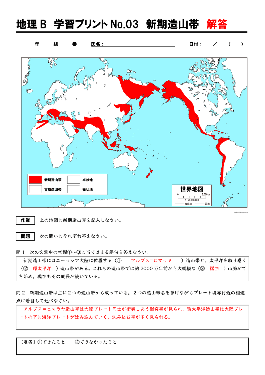 新 期 造山 帯