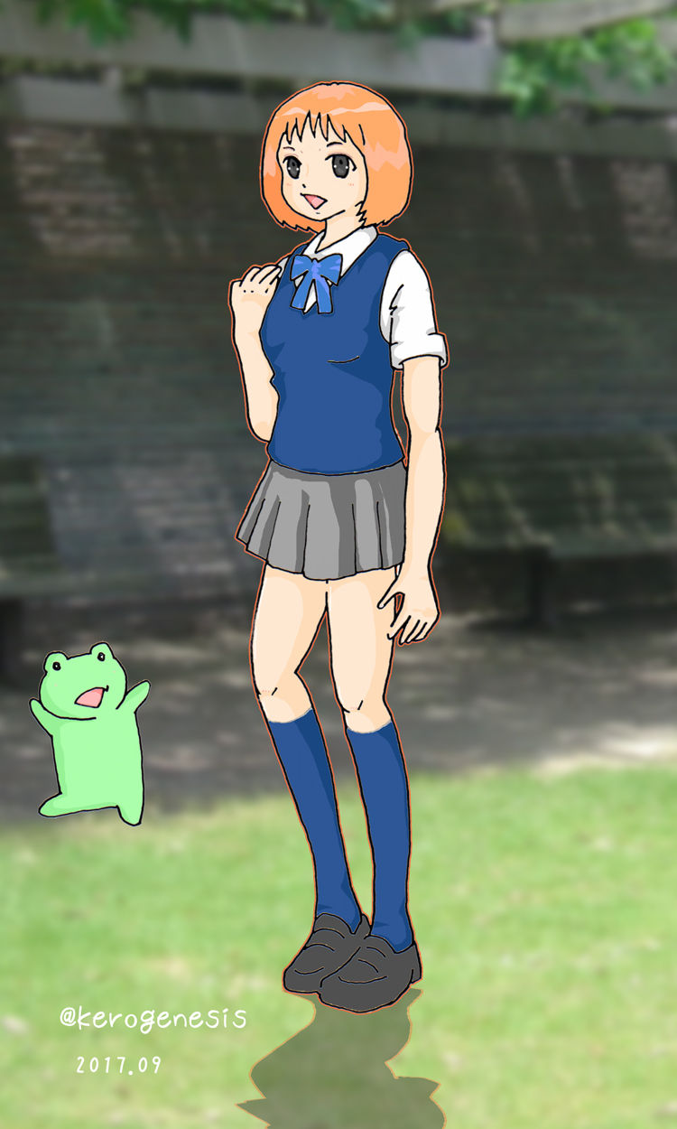 娘のイラスト 17 8 17 10 オレンジの日々