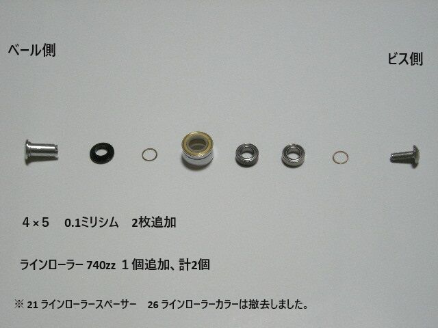 21アルテグラ2500SHG ベアリング化ラインローラー シマノ 21 アルテグラ 2500SHG ラインローラーベアリング化