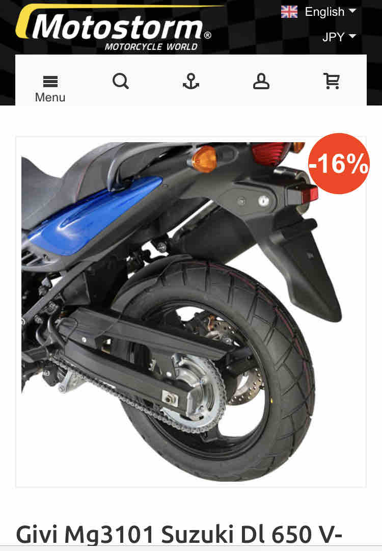 GIVI MG3101 V-strom650用 リアインナーフェンダー : 啄木鳥のblog