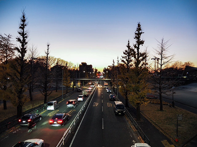 駒沢公園の歩道橋からの富士山ビュー(とある街の風景341)1