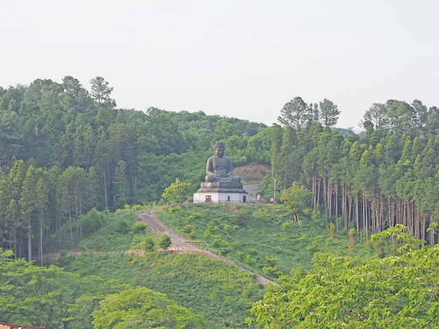 塩澤山寶光寺の鹿野大佛が見える坂道2