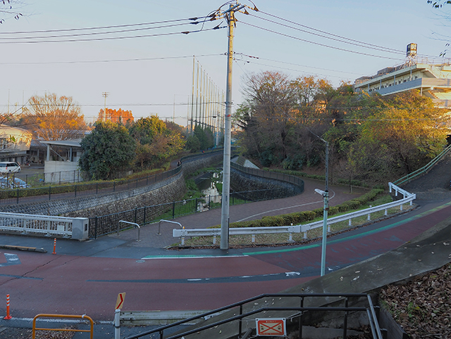 下野谷遺跡公園へのジグザグ階段と遺跡3