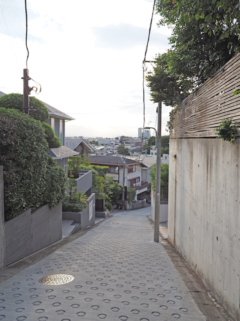 傾斜22%の田園調布5丁目の坂道3