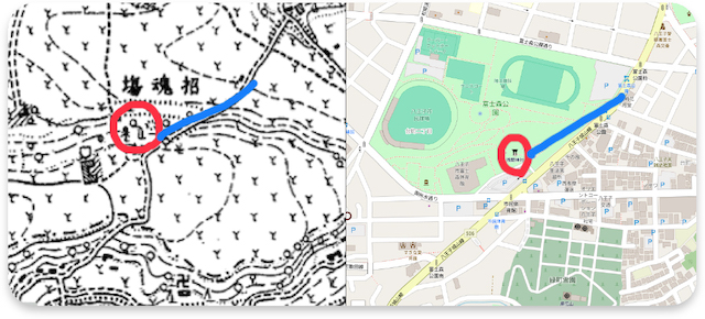 台町浅間神社と旧道の坂道4