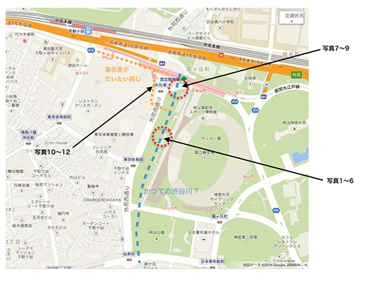明治公園の高低差のある場所13
