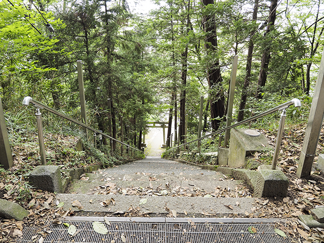 穴澤天神社への急階段5