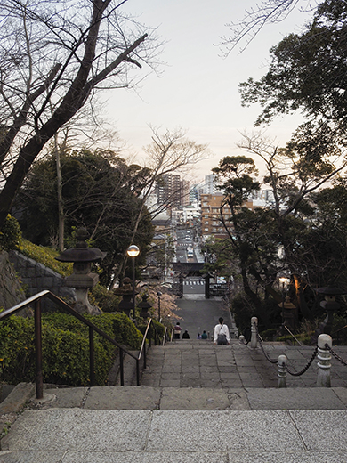 池上本門寺の此経難持坂と富士山2