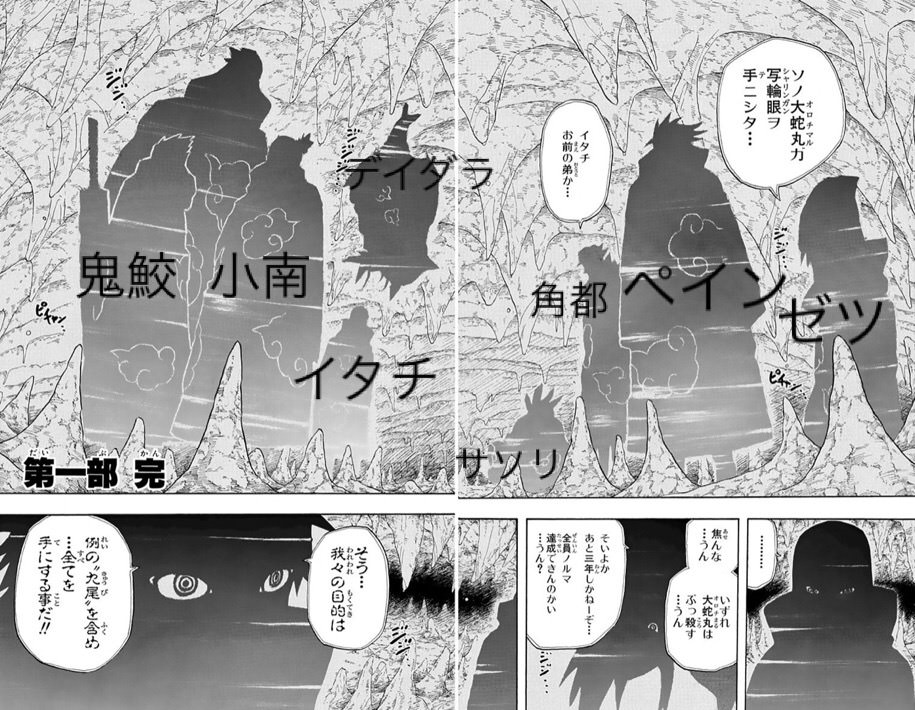 「NARUTO」の第一部最終話、暁に明らかに知らねえ奴が1人いるよなｗｗｗｗｗｗ【画像】