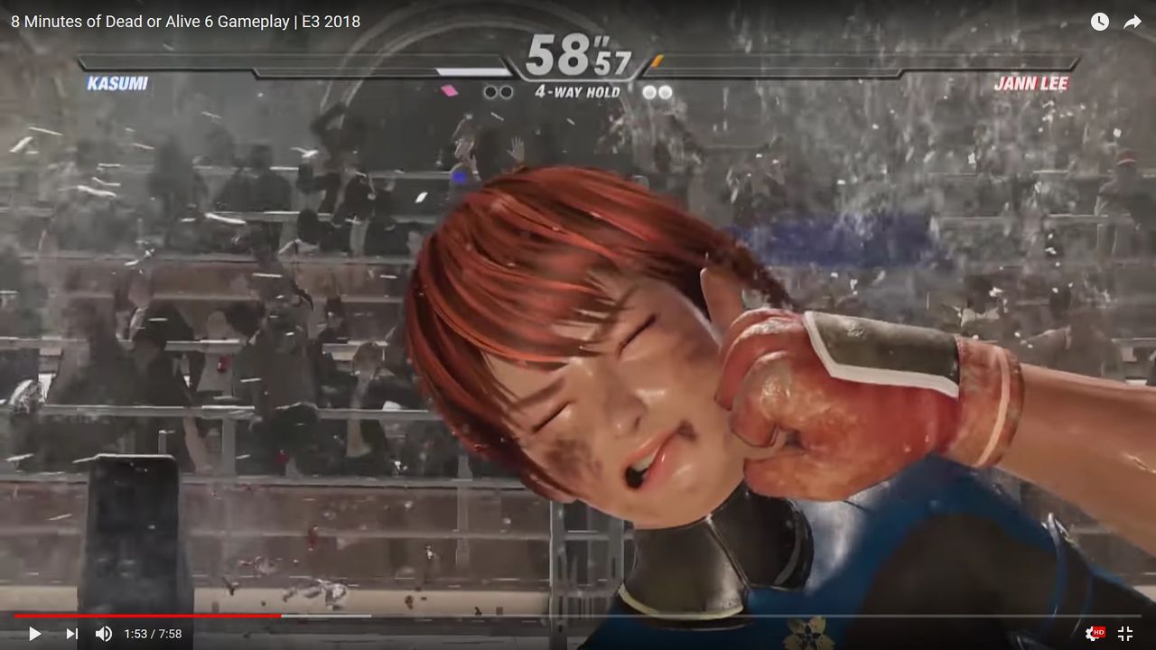 【リョナ勢歓喜】DEAD OR ALIVE 6の女キャラたちが殴られる映像が公開される