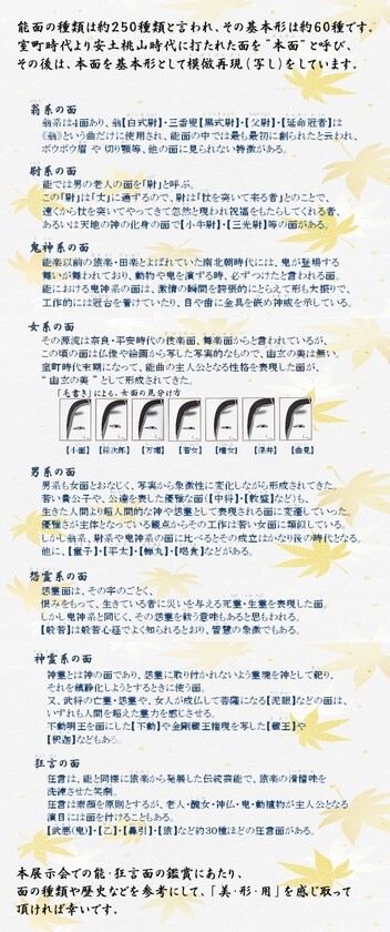 08.能面の分類説明