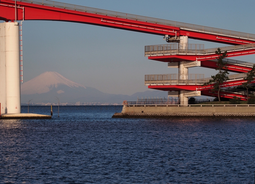 8.中島大橋越の富士