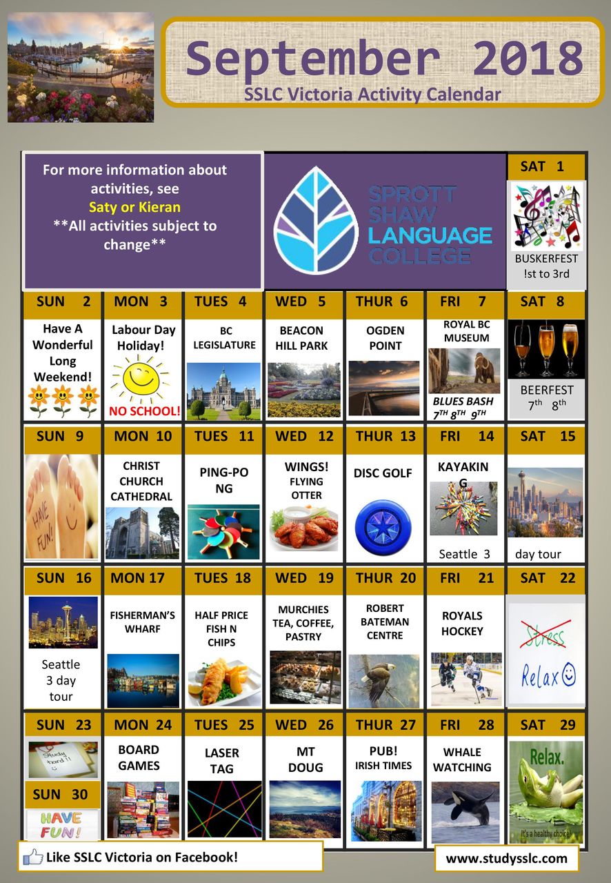 Sslcアクティビティ 9月 Sprott Shaw Language College Sslcブログ