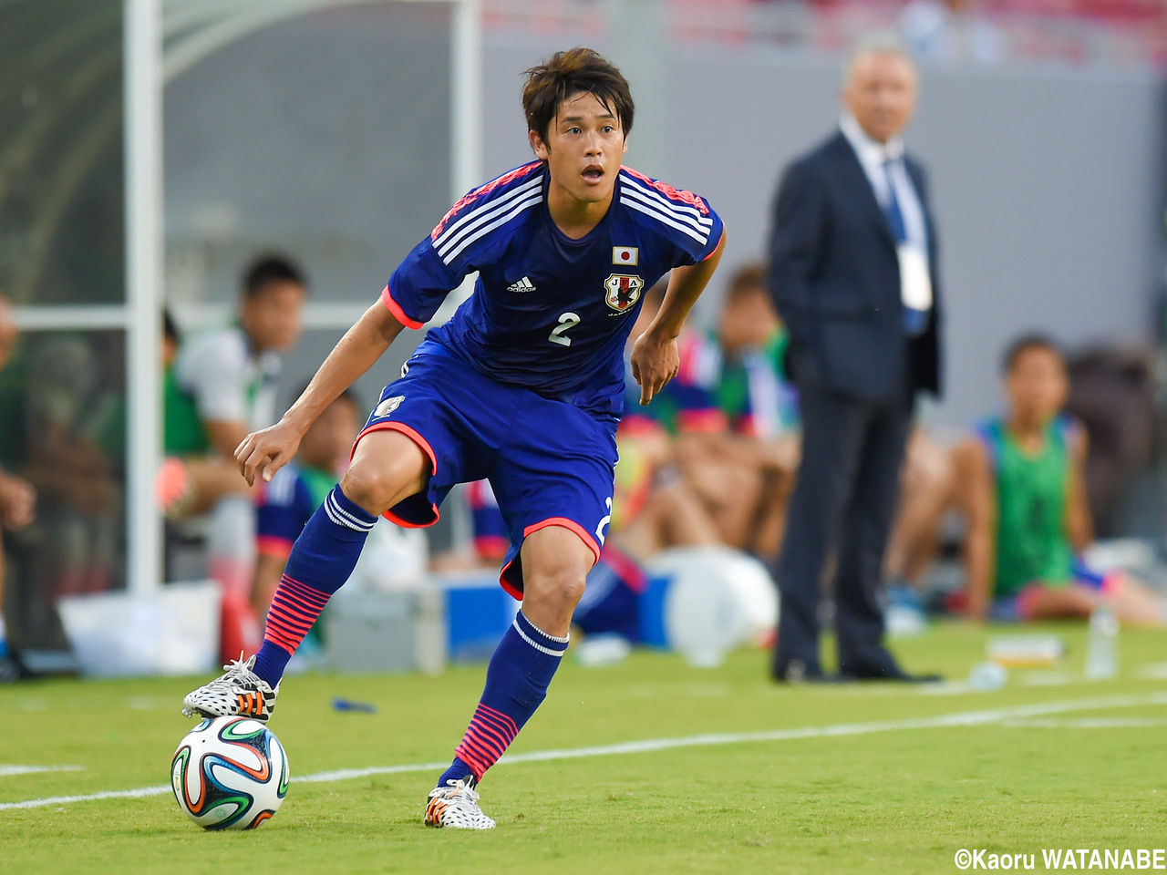 2014年W杯日本代表ホームレプリカユニフォーム#2内田篤人L フルサイン入り
