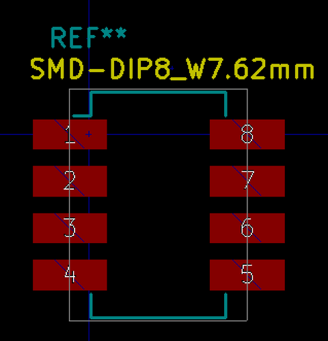 ATtiny85フットプリント