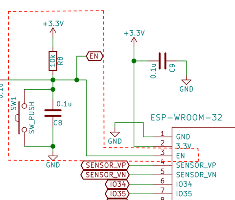 ESP-WROOM-32汎用基板の作成（８）　〜回路図の解説その２〜