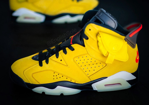 jordan retro 6 travis scott yellow