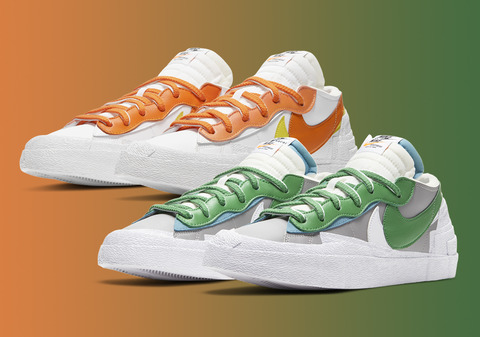 6/10更新】sacai x Nike Blazer Low “Classic Green” & “Magma