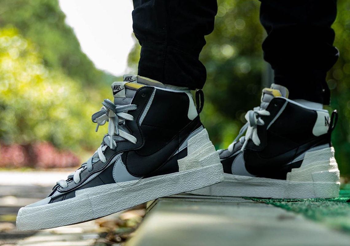 sacai nike blazer black