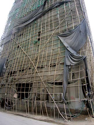 竹の足場 ヨコ旅