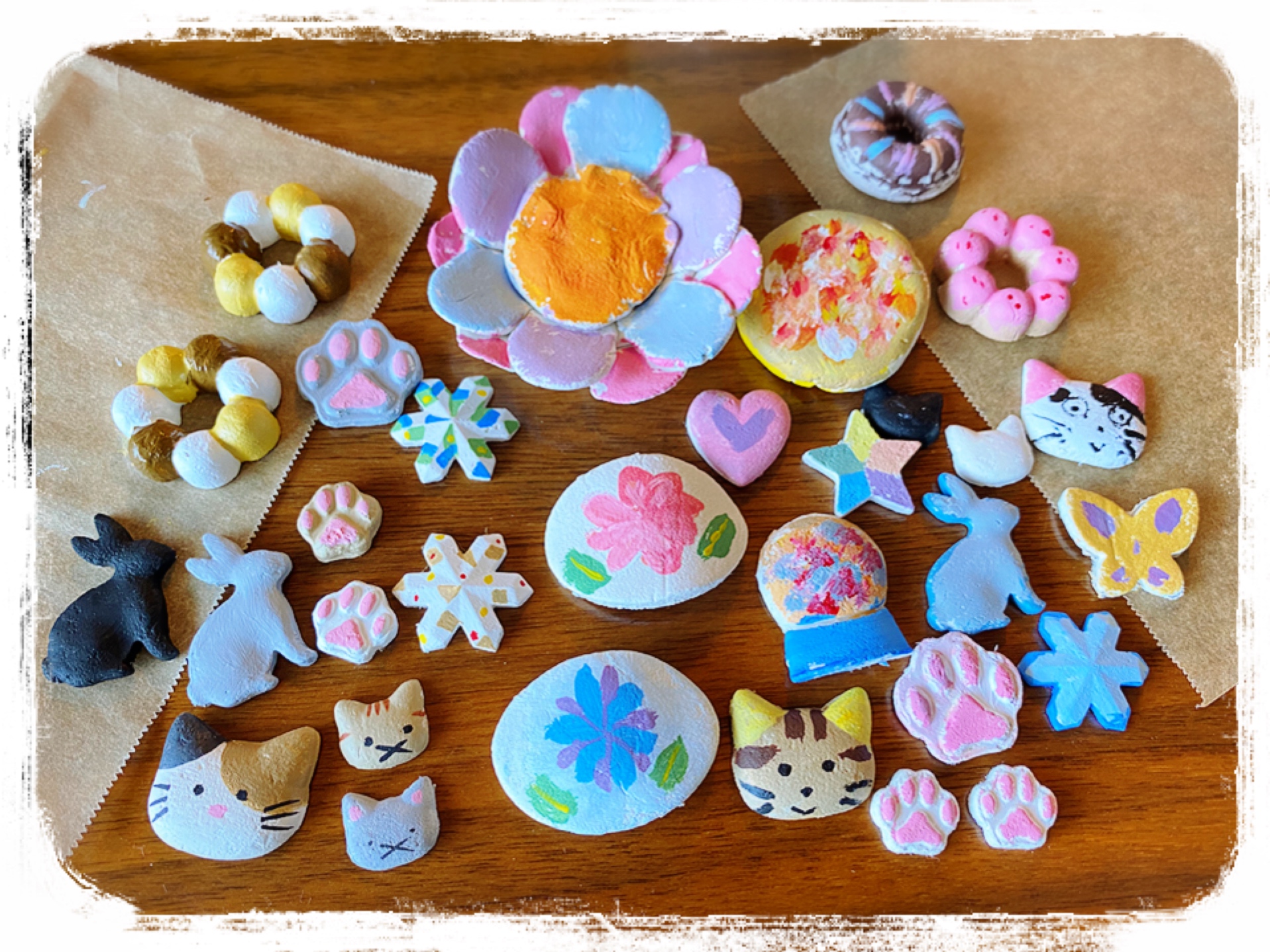 最愛 ハンドメイド 石粉粘土 鏡 その他