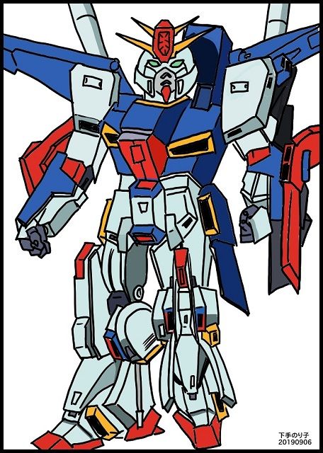 似顔絵イラスト お題 Zzガンダム 描きなさい６０ ちょっきな のり子 ちょっときなさい２