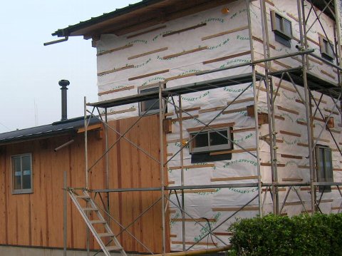 3坪からの注文住宅 小住宅 ミニハウス ウッドデッキ 杉縦羽目板張り 外装 3坪からの注文住宅 小住宅 ミニハウス ウッドデッキ 杉縦羽目板張り 外装