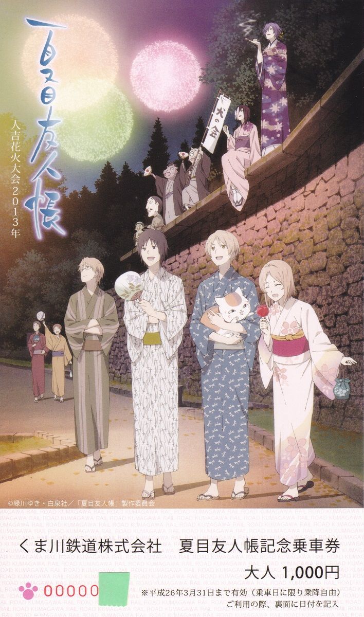 くまがわ鉄道 アニメ作品のキャラクター 13 キハ110のフリーきっぷ展示室