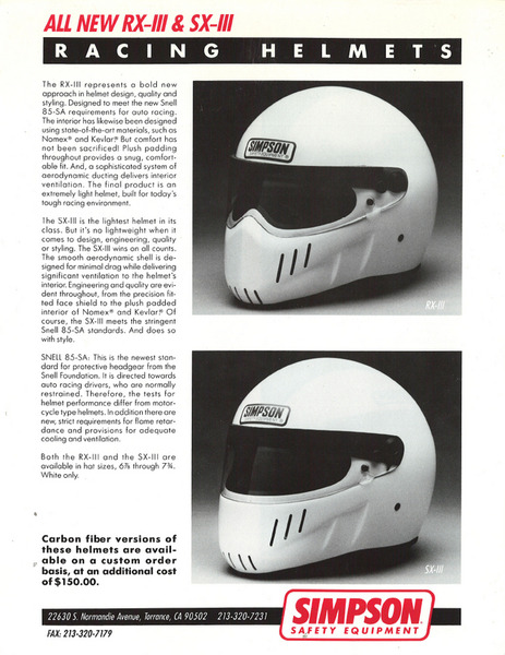 Simpson R3 RX-3, SX-3 SIMPSON : 男とロマンと時々機械
