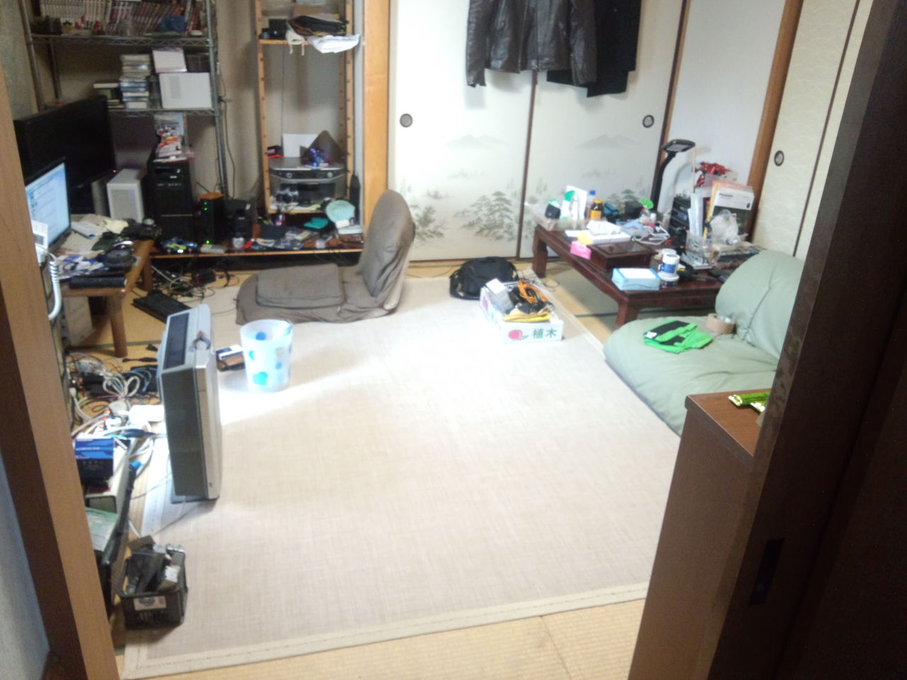 部屋を掃除しました スタッフが 男とロマンと時々機械