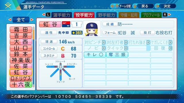 パワプロ作成選手格納庫 虹谷 誠 パワプロドラフト用 パワプロ作成選手格納庫 虹谷 誠 パワプロドラフト用