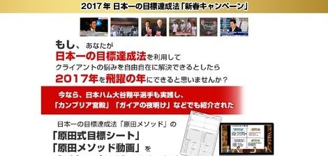 原田式目標設定シートプレゼントLP2
