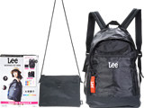 Lee BACKPACK SET BOOK BLACK version 《付録》 今すぐお出かけしたい！豪華クオリティ3点セット 1.サコッシュ 2.バックパック 3.チャーム