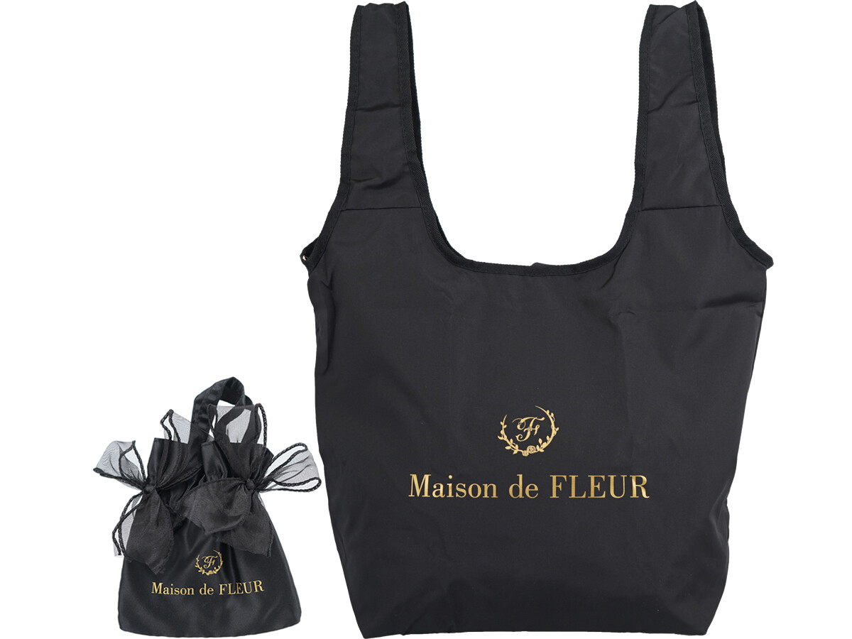 Maison de FLEUR COOLER SHOPPING BAG SET BOOK BLACK 《付録》 保冷ショッピングバッグとミニミニトートの2点セット