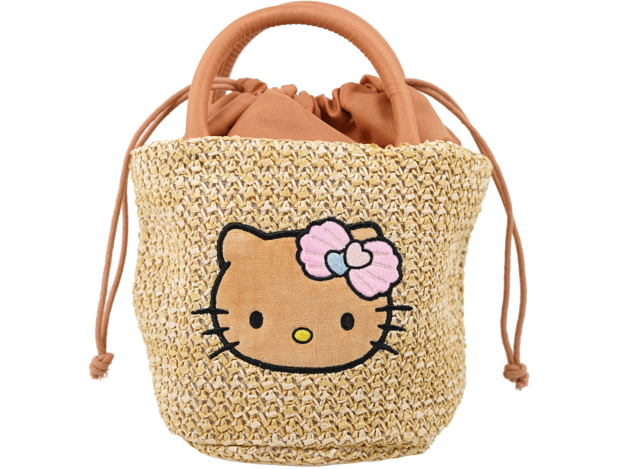 サンリオ　ハローキティ カゴバッグ 竹籠　カバン　籠　かご　巾着　新品タグ付き 新品 HELLO KITTY かごバッグ summer shell ver. サンリオ ハロー