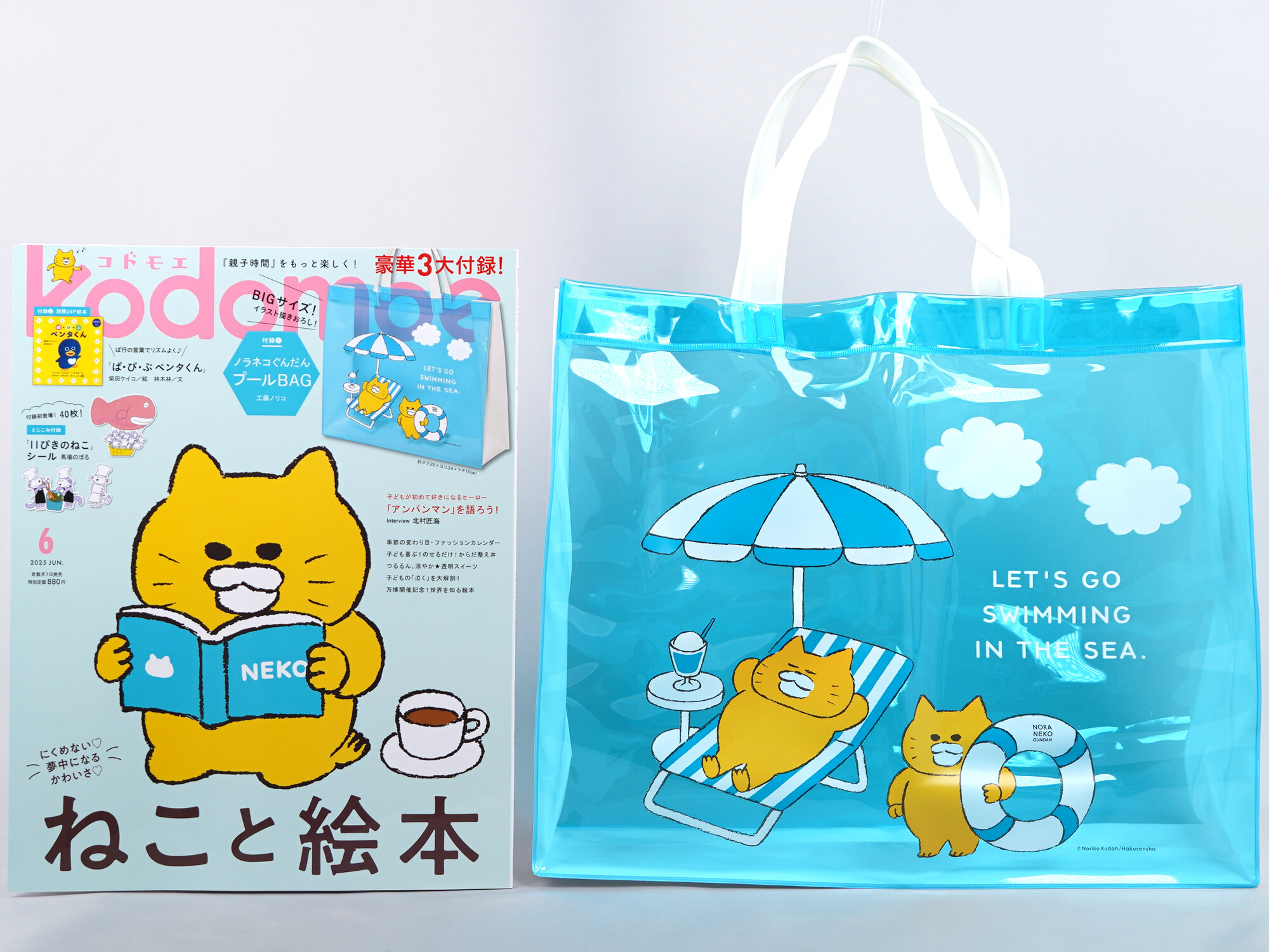 kodomoe (コドモエ) 2025年 6月号 《付録》 ノラネコぐんだん プールBAG