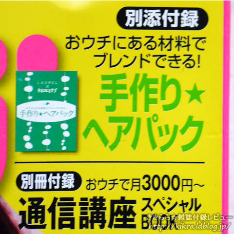 手作り ヘアパック ケイコとマナブ 首都圏版 11年 03月号 ブランドコラボ付録の詳細画像