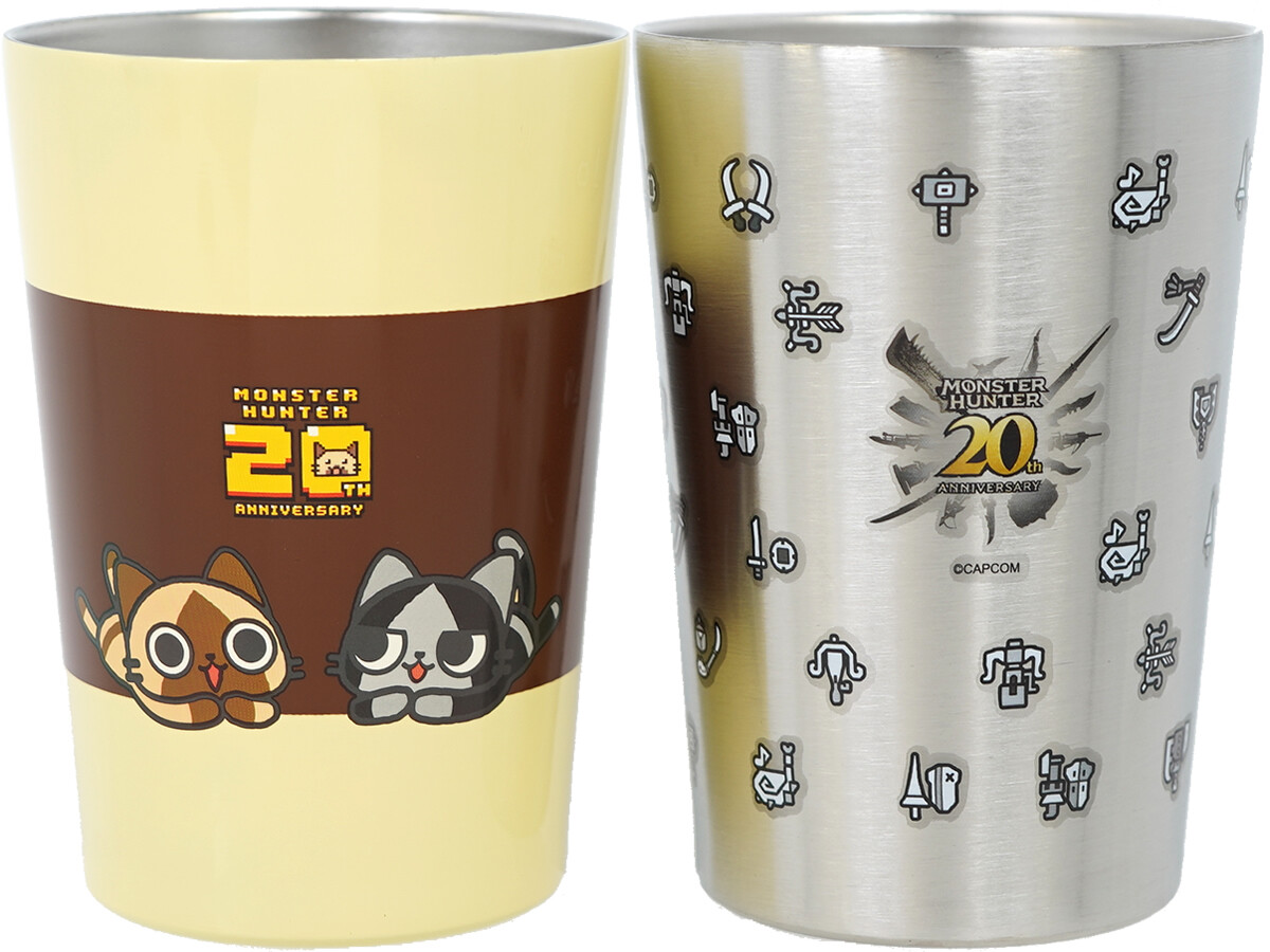 モンスターハンター20th Anniversary 真空断熱タンブラーBOOK アイルーver./武器アイコンver.