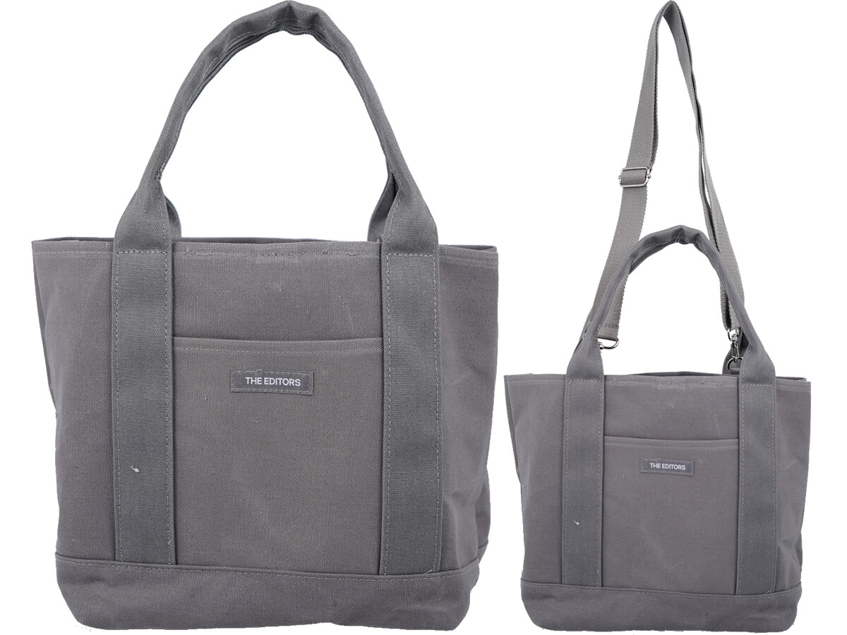 THE EDITORS 気がきく仕切りのトートバッグBOOK GRAY