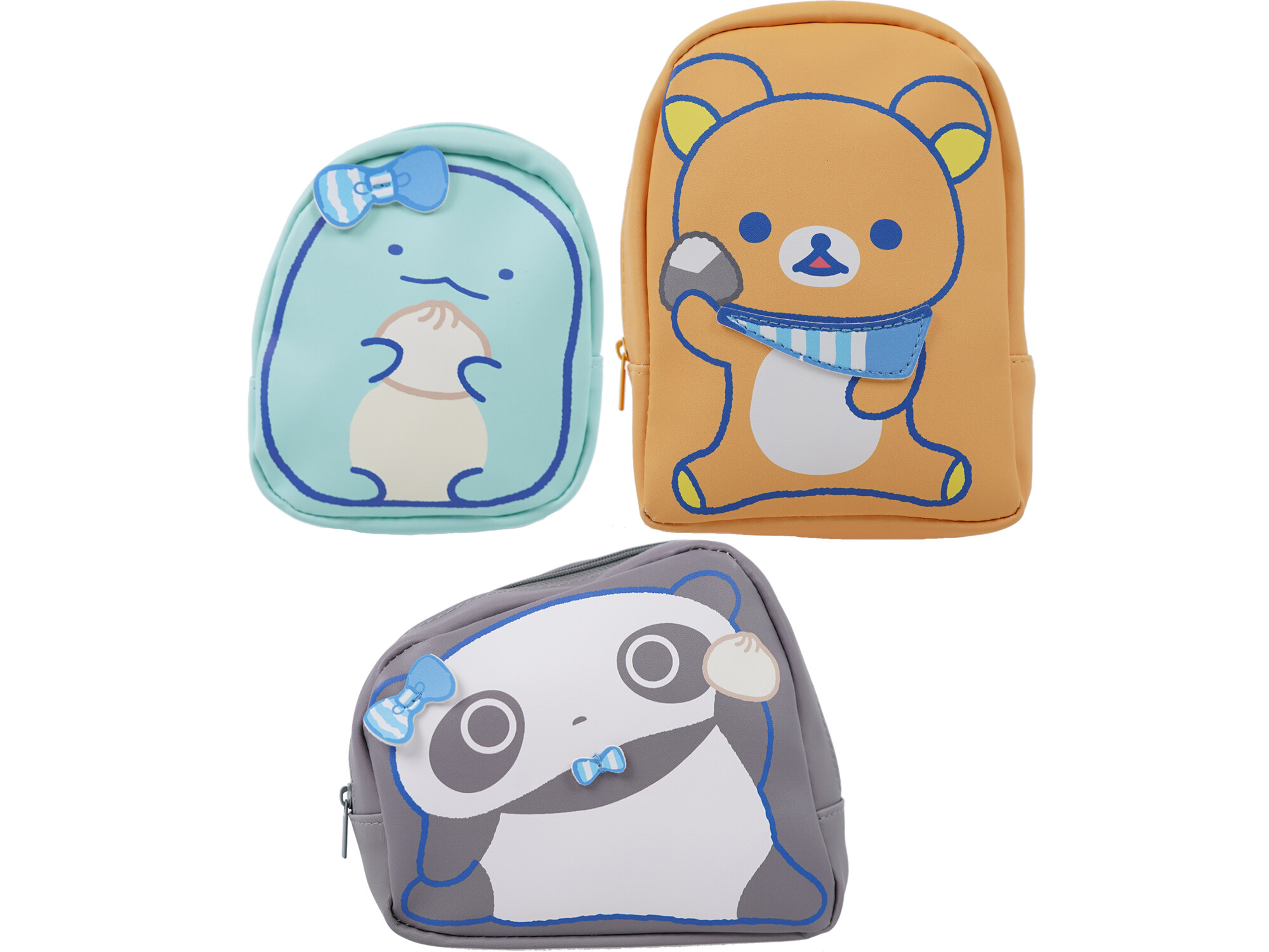 LAWSON×San-X Characters キャラポーチBOOK 全3種 リラックマver.／すみっコぐらし とかげver.／たれぱんだver.