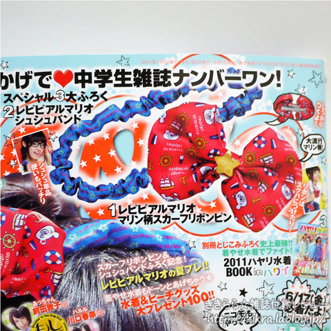 レピピアルマリオ マリン柄スカーフリボンピン シュシュバンド Nicola ニコラ 11年 07月号 ブランドコラボ付録の詳細画像 レピピアルマリオ マリン柄スカーフリボンピン シュシュバンド Nicola ニコラ 11年 07月号 ブランドコラボ付録の詳細画像