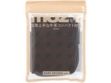 moz 整理上手な牛革コンパクト財布BOOK DARK BROWN ver.