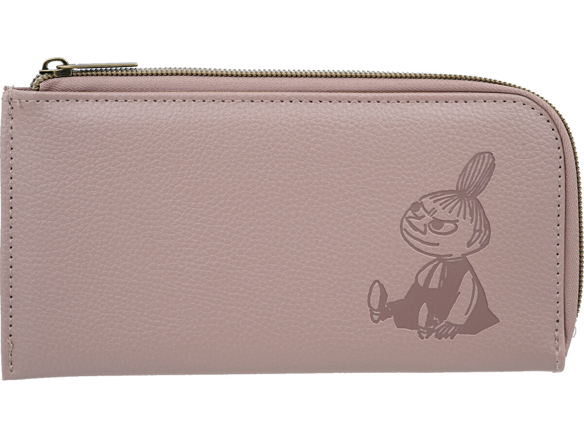 MOOMIN スリムなのにしっかり入る! 超薄型長財布 BOOK PINK BEIGE