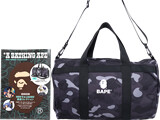 A BATHING APE® 2022 SPRING COLLECTION 《付録》 ブラックカモ柄 大容量ダッフルバッグ