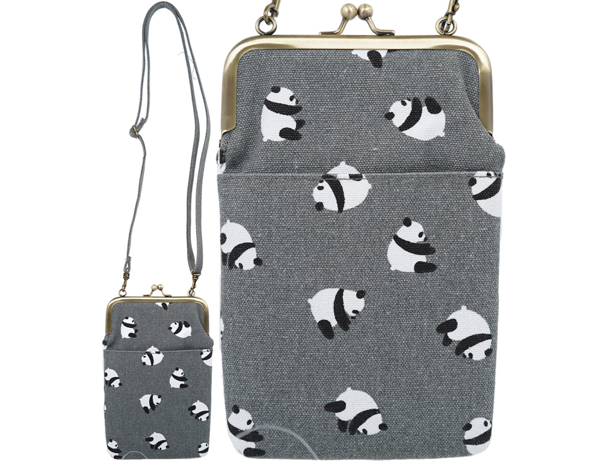 永楽屋 細辻伊兵衛商店 パンダ柄 がま口スマホショルダーBAG BOOK SPECIAL PACKAGE ver.
